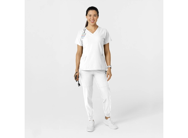 W123 Damebukse med strikk i ben White XL 