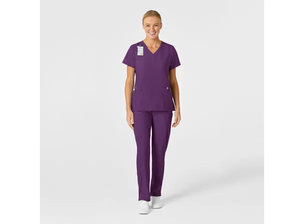 W123 Dametunika med V-hals Eggplant L 