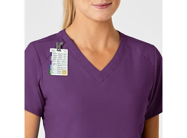 W123 Dametunika med V-hals Eggplant L 