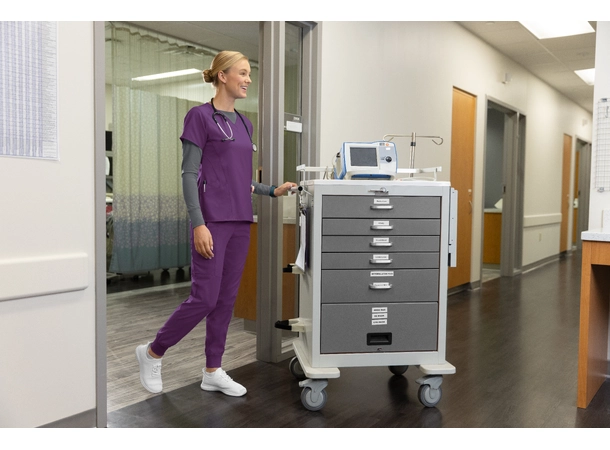 W123 Dametunika med V-hals Eggplant L 