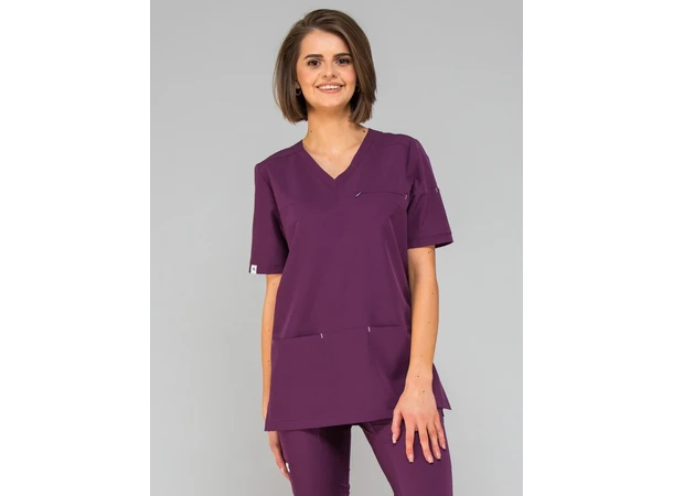 AVA Dametunika med splitt i siden Plum XL 