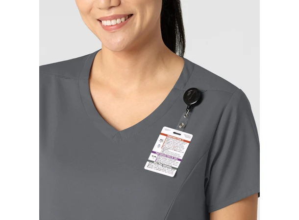 Boundless Dametunika med kurvet V-hals Pewter S 
