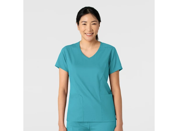 Boundless Dametunika med kurvet V-hals Teal 3XL 