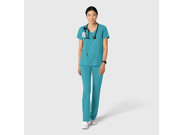 Boundless Dametunika med kurvet V-hals Teal 3XL 