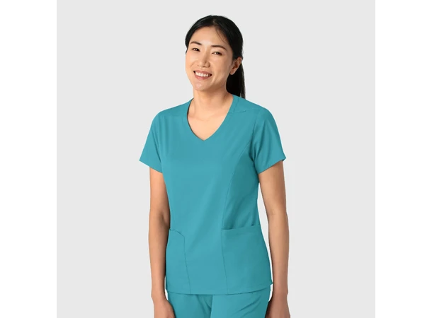 Boundless Dametunika med kurvet V-hals Teal 3XL 