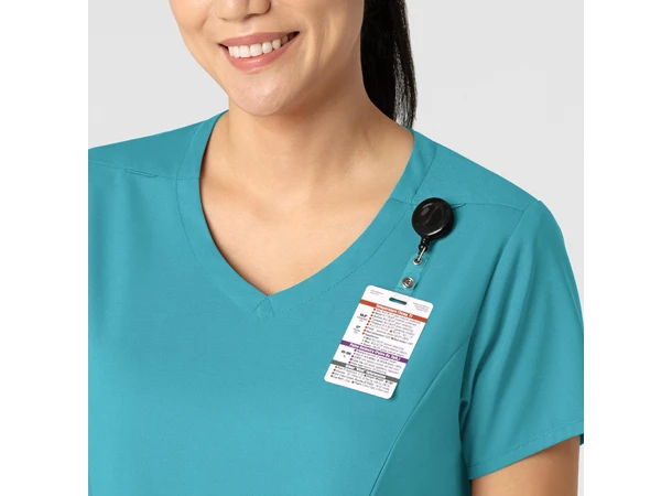 Boundless Dametunika med kurvet V-hals Teal 3XL 