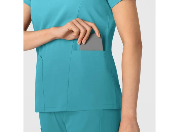 Boundless Dametunika med kurvet V-hals Teal 3XL 