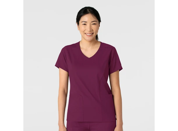 Boundless Dametunika med kurvet V-hals Wine 3XL 