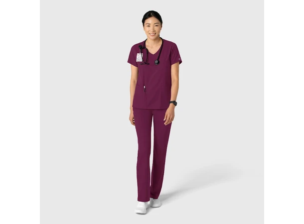 Boundless Dametunika med kurvet V-hals Wine 3XL 