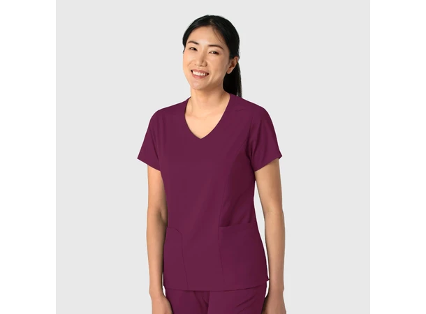 Boundless Dametunika med kurvet V-hals Wine 3XL 