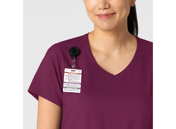 Boundless Dametunika med kurvet V-hals Wine 3XL 