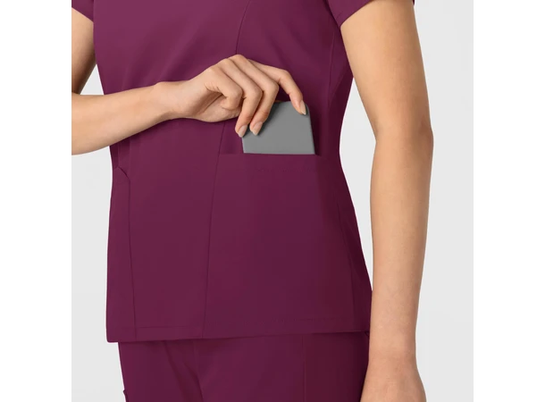 Boundless Dametunika med kurvet V-hals Wine 3XL 