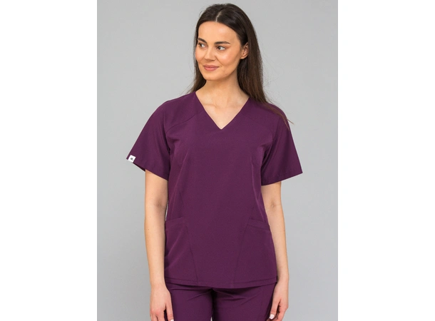 KIM Dametunika med V-hals Plum L 