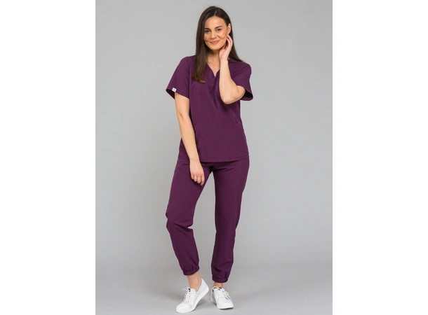 KIM Dametunika med V-hals Plum L 
