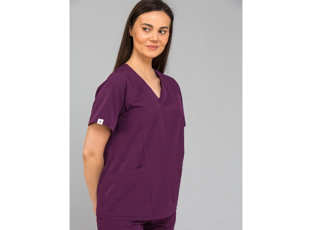 KIM Dametunika med V-hals Plum L 