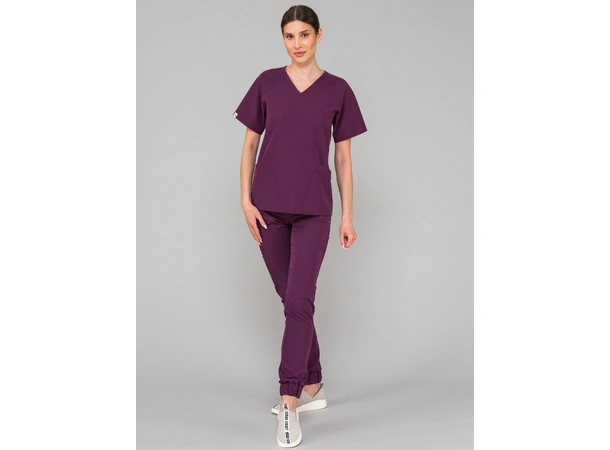 KIM Dametunika med V-hals Plum L 