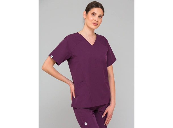 KIM Dametunika med V-hals Plum L 