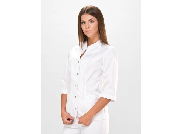 ROZA Dametunika med 3-kvart arm White XXL 