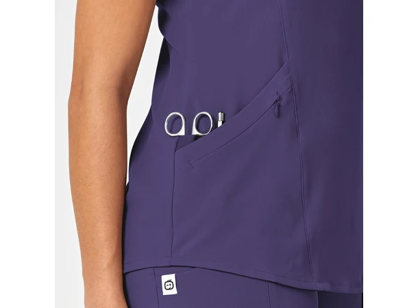 Renew Dametunika med V-hals og sidelomme Grape L 