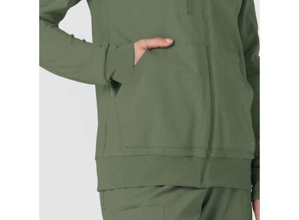 Renew Knit Damejakke med hette Olive L 