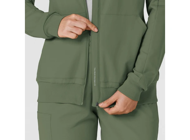 Renew Knit Damejakke med hette Olive L 