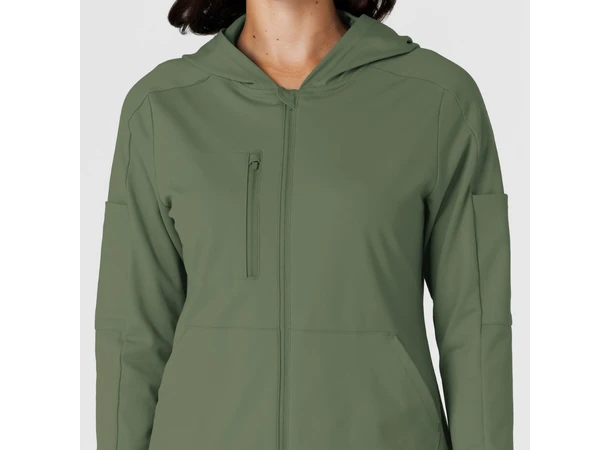 Renew Knit Damejakke med hette Olive L 