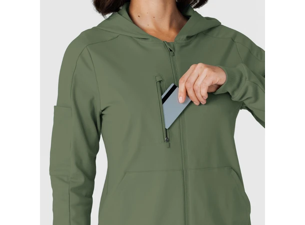 Renew Knit Damejakke med hette Olive L 