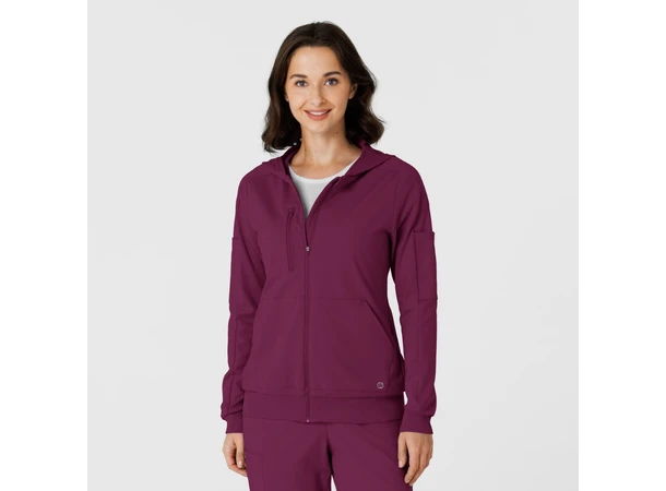 Renew Knit Damejakke med hette Wine M 