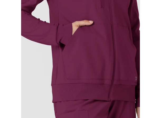 Renew Knit Damejakke med hette Wine M 