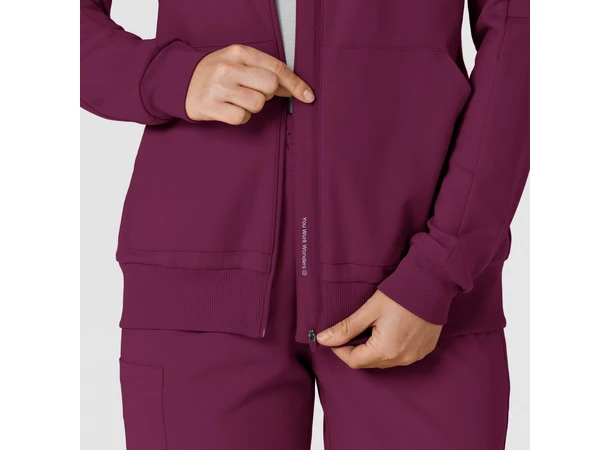 Renew Knit Damejakke med hette Wine M 