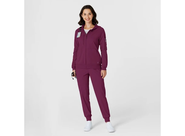 Renew Knit Damejakke med hette Wine M 