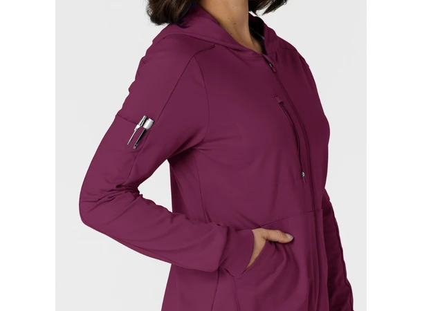 Renew Knit Damejakke med hette Wine M 