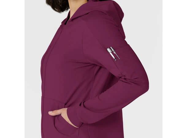Renew Knit Damejakke med hette Wine M 