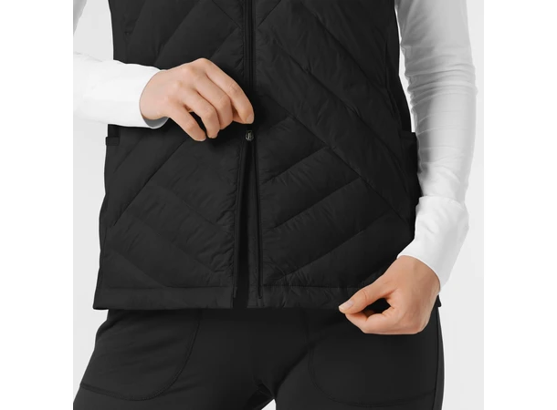 Tynn dunvest for dame Black 3XL 