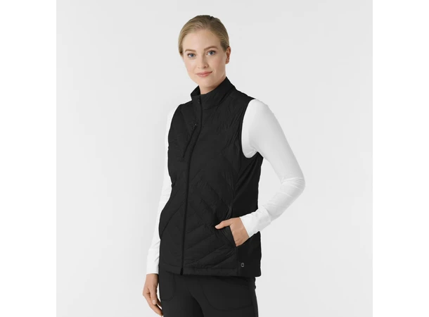 Tynn dunvest for dame Black 3XL 
