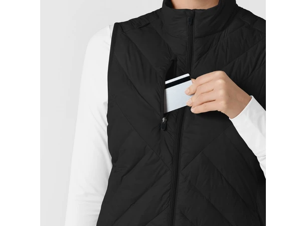 Tynn dunvest for dame Black 3XL 