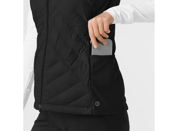 Tynn dunvest for dame Black 3XL 