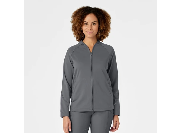 W123 Damejakke med frontlommer Pewter M 