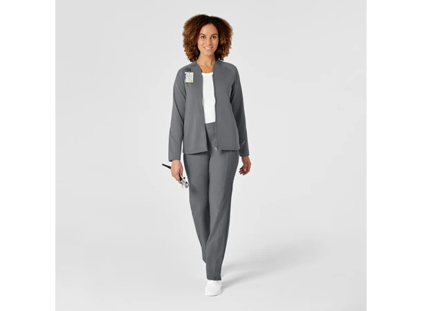 W123 Damejakke med frontlommer Pewter M 