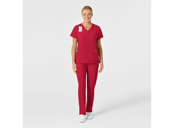 W123 Dametunika med V-hals Red 3XL 