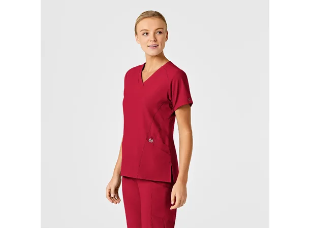 W123 Dametunika med V-hals Red 3XL 