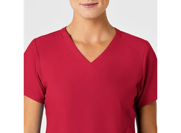 W123 Dametunika med V-hals Red 3XL 