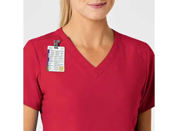 W123 Dametunika med V-hals Red 3XL 