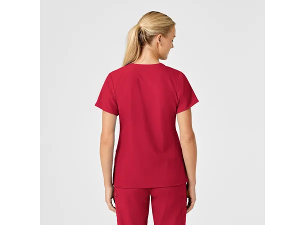 W123 Dametunika med V-hals Red 3XL 