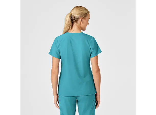 W123 Dametunika med V-hals Teal Blue S 