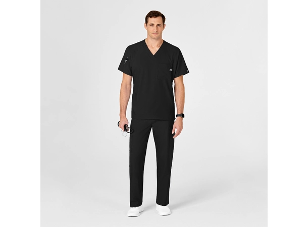 W123 Herretunika med V-hals Black L 