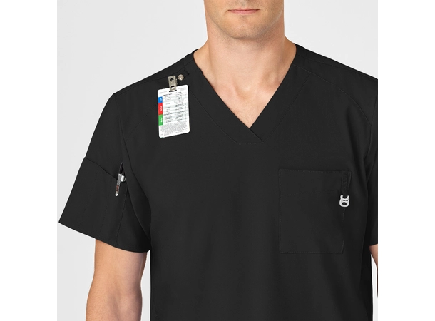 W123 Herretunika med V-hals Black L 