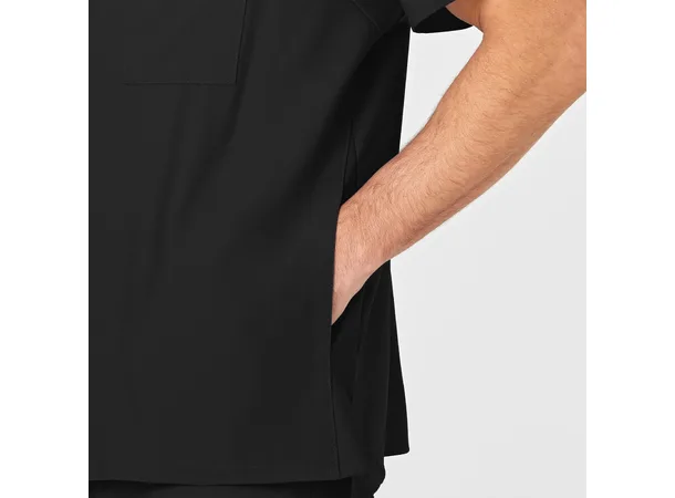 W123 Herretunika med V-hals Black L 