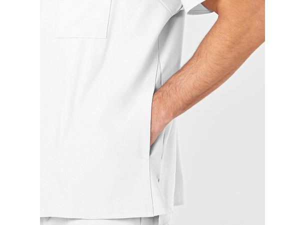 W123 Herretunika med V-hals White XL 