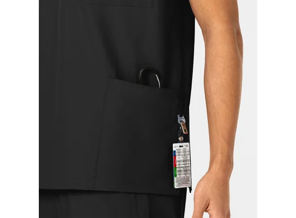 W123 Unisex tunika med 4 lommer Black 3XL 